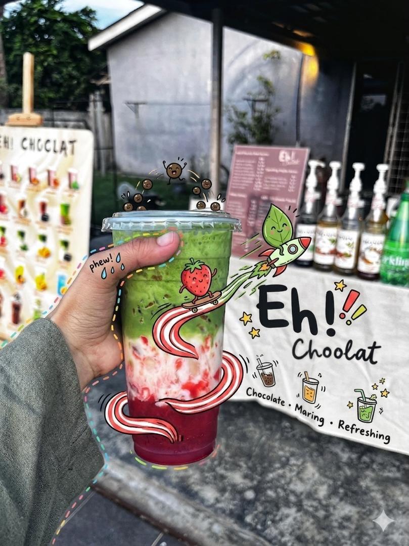 AI-generated image showing a photograph of a person with colorful, hand-drawn doodles interacting with their pose and surroundings.